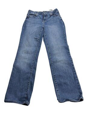 NYDJ Marilyn Straight Womens Blue Jeans Size 4 Denim Casual Stretch